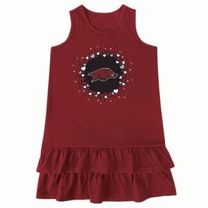 NWT NCAA Arkansas Razorbacks Toddler Girls' Ruffle Dress - 3T